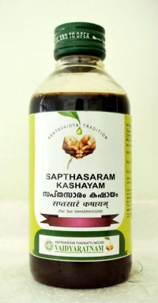 Vaidyaratnam Ayurvedic, Sapthasaram Kashayam, 200 ml